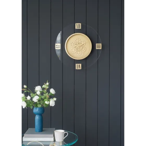 Dark Gold Exposed Gearwork Wall Clock-Kirkland's Home Fashion
