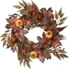 Dark Ivy And Oak Foliage With Pumpkins Wreath-Kirkland's Home Flash Sale