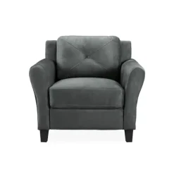 Dark Kelly Microfiber Rolled Arm Chair-Kirkland's Home Outlet