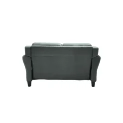 Dark Kelly Microfiber Rolled Arm Loveseat-Kirkland's Home Cheap