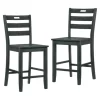 Dark Ladder Counter Stools, Set Of 2-Kirkland's Home Outlet