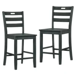 Dark Ladder Counter Stools, Set Of 2-Kirkland's Home Outlet