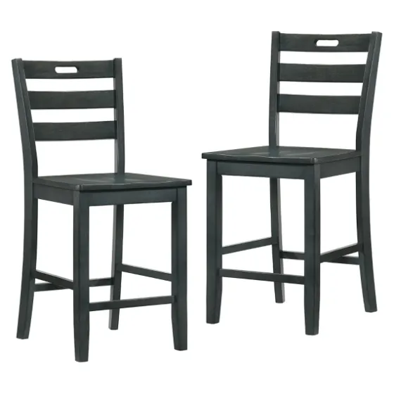 Dark Ladder Counter Stools, Set Of 2-Kirkland's Home Outlet