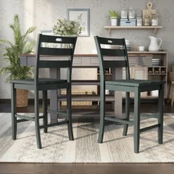 Dark Ladder Counter Stools, Set Of 2-Kirkland's Home Outlet