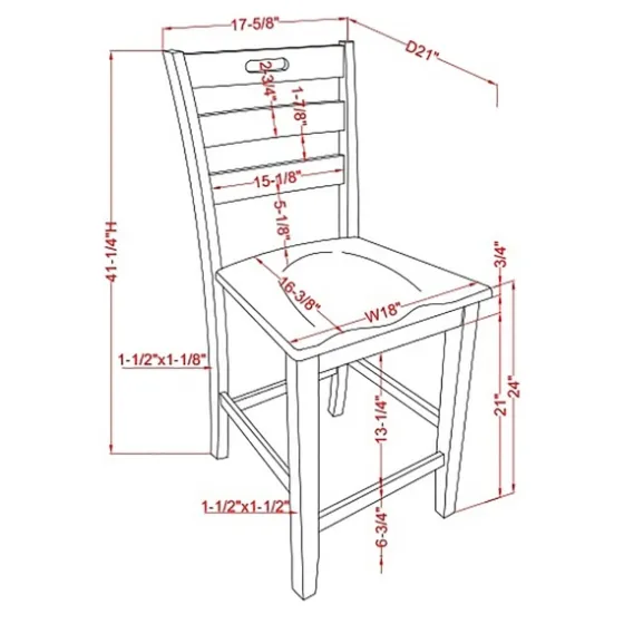 Dark Ladder Counter Stools, Set Of 2-Kirkland's Home Outlet