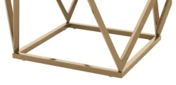 Dark Marble And Gold Geometric Accent Table-Kirkland's Home Fashion