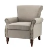 Dark Miriam Nailhead Trim Armchair-Kirkland's Home Outlet