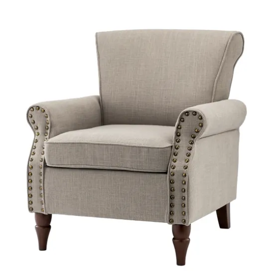 Dark Miriam Nailhead Trim Armchair-Kirkland's Home Outlet