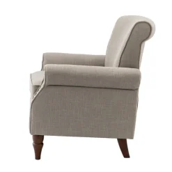 Dark Miriam Nailhead Trim Armchair-Kirkland's Home Outlet