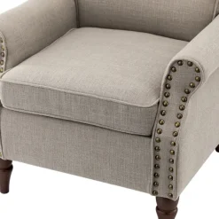 Dark Miriam Nailhead Trim Armchair-Kirkland's Home Outlet