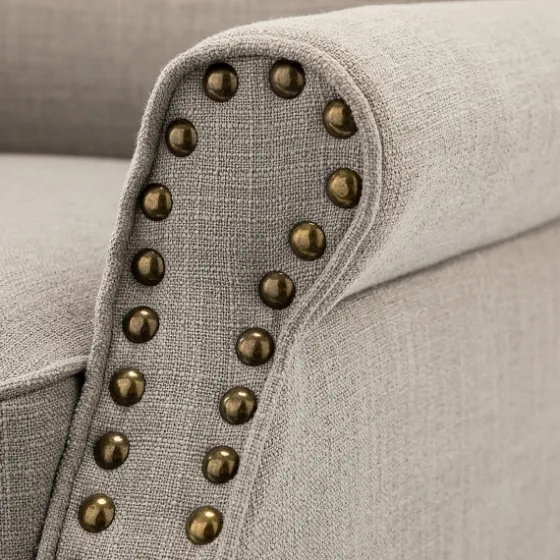Dark Miriam Nailhead Trim Armchair-Kirkland's Home Outlet