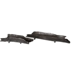 Dark Nickel Metal Trays, Set Of 2-Kirkland's Home Outlet