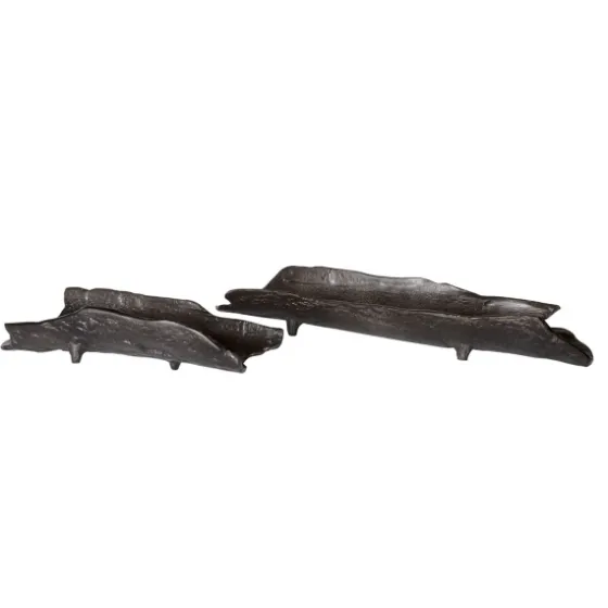 Dark Nickel Metal Trays, Set Of 2-Kirkland's Home Outlet