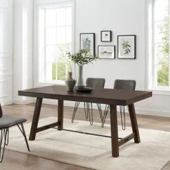 Dark Oak Wood Rustic Dining Table-Kirkland's Home Online