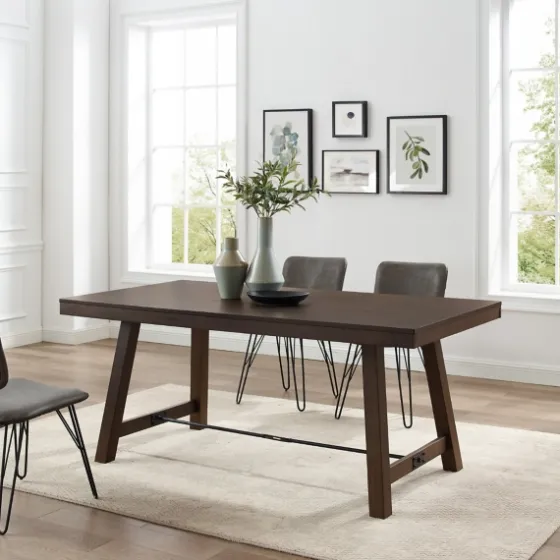 Dark Oak Wood Rustic Dining Table-Kirkland's Home Online