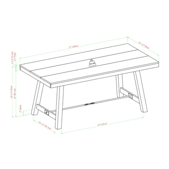 Dark Oak Wood Rustic Dining Table-Kirkland's Home Online