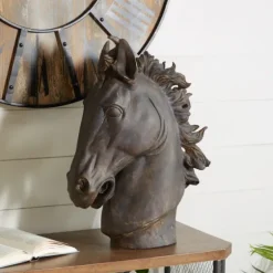 Dark Polystone Horse Head Statue-Kirkland's Home Best Sale