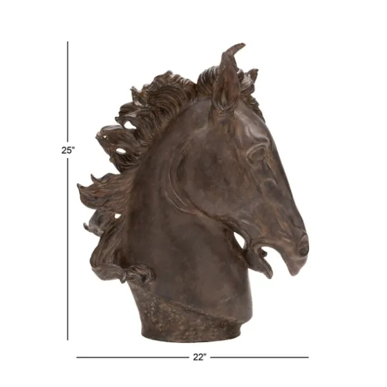 Dark Polystone Horse Head Statue-Kirkland's Home Best Sale