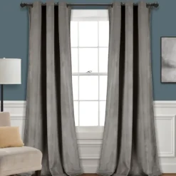Dark Prima Velvet Curtain Panel Set, 108 In.-Kirkland's Home Cheap
