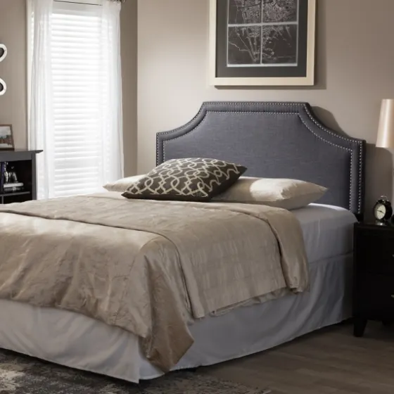 Dark Scalloped Corner Queen Headboard-Kirkland's Home Clearance