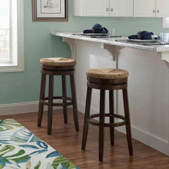 Dark Seagrass Swivel Bar Stool-Kirkland's Home Sale
