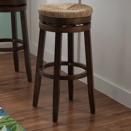 Dark Seagrass Swivel Bar Stool-Kirkland's Home Sale
