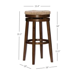 Dark Seagrass Swivel Bar Stool-Kirkland's Home Sale