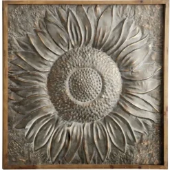Dark Silver Metal Sunburst Wood Frame Wall Plaque-Kirkland's Home Sale