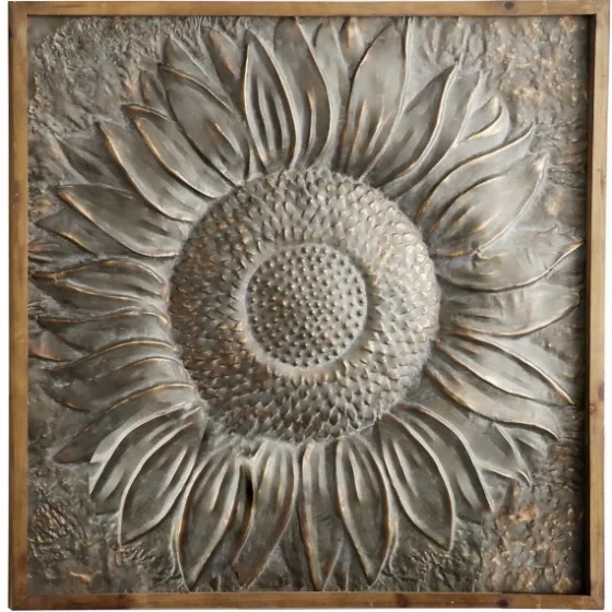 Dark Silver Metal Sunburst Wood Frame Wall Plaque-Kirkland's Home Sale