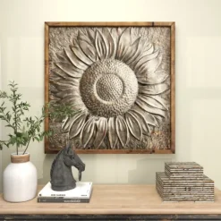 Dark Silver Metal Sunburst Wood Frame Wall Plaque-Kirkland's Home Sale