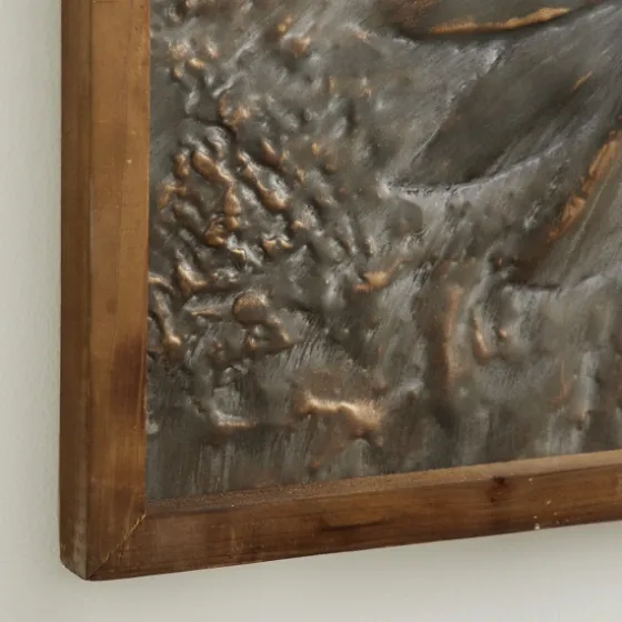 Dark Silver Metal Sunburst Wood Frame Wall Plaque-Kirkland's Home Sale