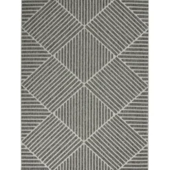 Dark Square Diamond Outdoor Area Rug, 5X7-Kirkland's Home Best Sale