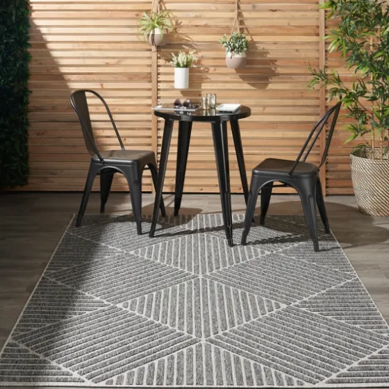Dark Square Diamond Outdoor Area Rug, 5X7-Kirkland's Home Best Sale