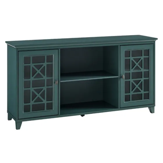 Dark Teal Fretwork 2-Door Sideboard-Kirkland's Home Fashion