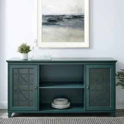 Dark Teal Fretwork 2-Door Sideboard-Kirkland's Home Fashion