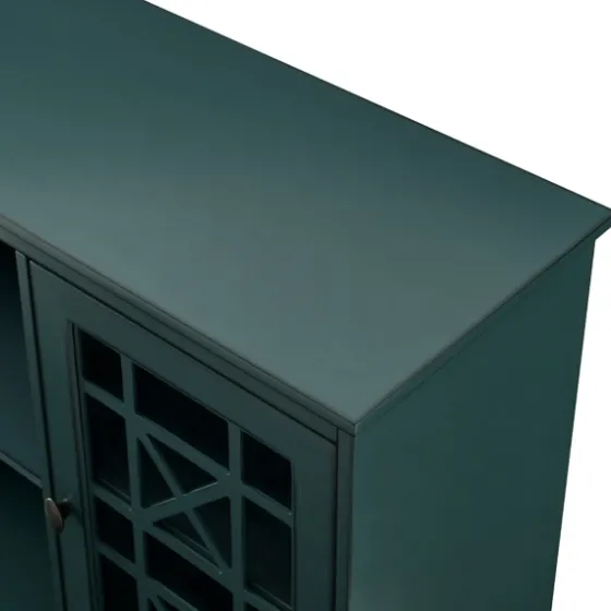 Dark Teal Fretwork 2-Door Sideboard-Kirkland's Home Fashion