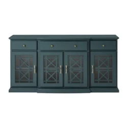 Dark Teal Tiered Fretwork Cabinet-Kirkland's Home Best