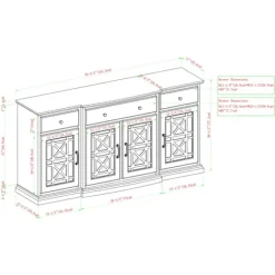 Dark Teal Tiered Fretwork Cabinet-Kirkland's Home Best