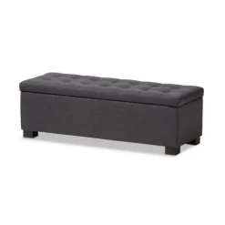 Dark Tufted Contemporary Storage Bench-Kirkland's Home Best Sale