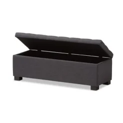 Dark Tufted Contemporary Storage Bench-Kirkland's Home Best Sale