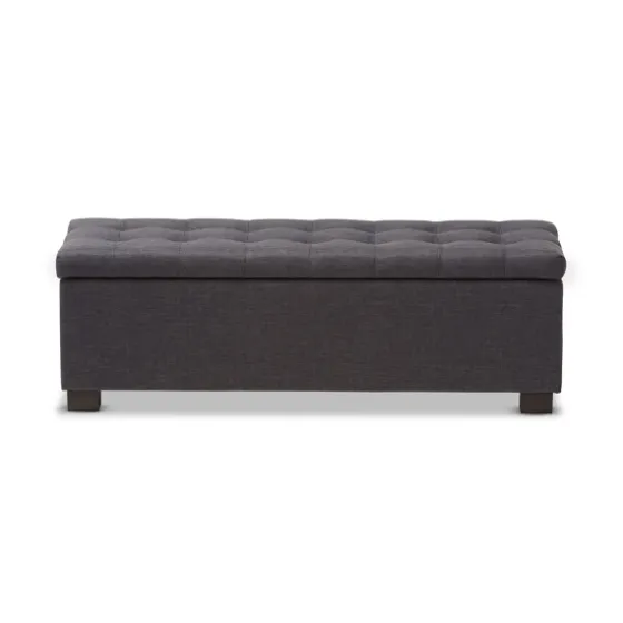 Dark Tufted Contemporary Storage Bench-Kirkland's Home Best Sale