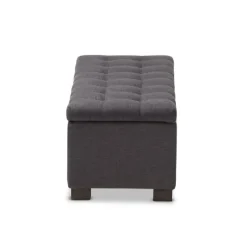 Dark Tufted Contemporary Storage Bench-Kirkland's Home Best Sale