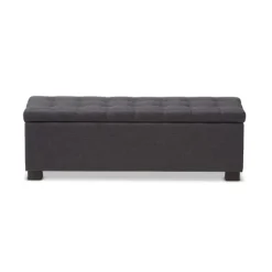 Dark Tufted Contemporary Storage Bench-Kirkland's Home Best Sale