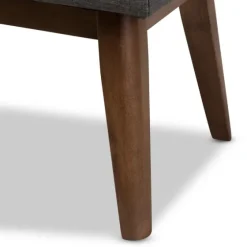 Dark Tufted Walnut Wood Bench-Kirkland's Home Store