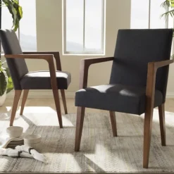 Dark Upholstered Wooden Accent Chair-Kirkland's Home Best Sale