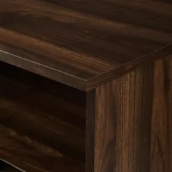 Dark Walnut Angled Door Wooden Sideboard Cabinet-Kirkland's Home Flash Sale