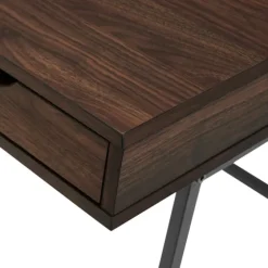 Dark Walnut Angled 3-Drawer Desk-Kirkland's Home Discount