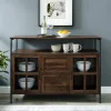 Dark Walnut 3-Door Industrial Sideboard And Buffet-Kirkland's Home Store