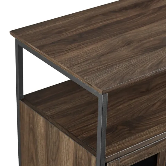 Dark Walnut 3-Door Industrial Sideboard And Buffet-Kirkland's Home Store