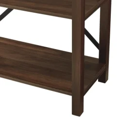 Dark Walnut Farmhouse Metal Bookcase-Kirkland's Home Best